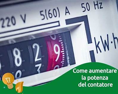 cambio di potenza contatore luce e gas